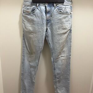 Diesel Men's Faded Blue Skinny Jeans